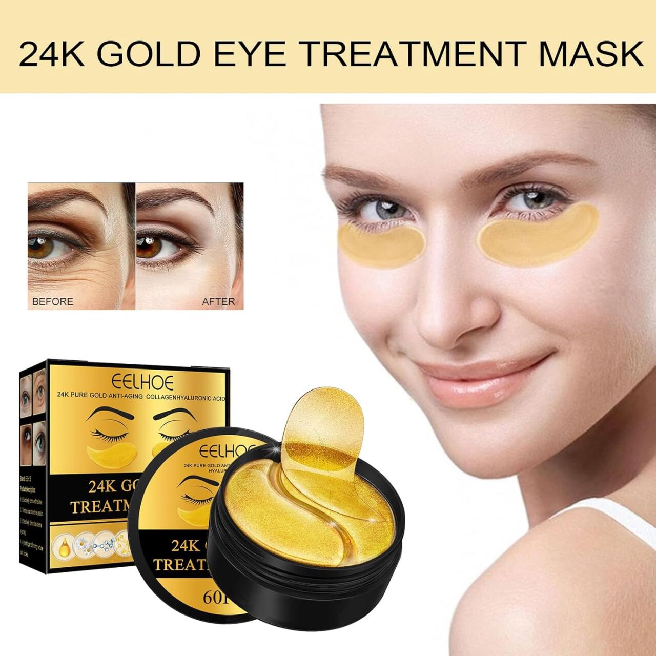 Parches Iluminadores 24K GoldLift™ – Antibolsas & Antiojeras
