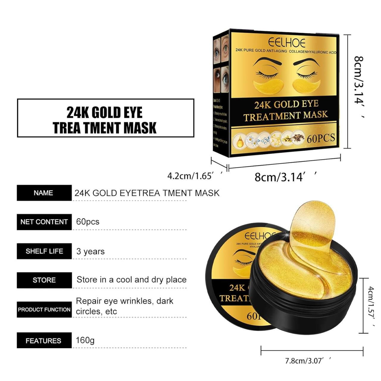 Parches Iluminadores 24K GoldLift™ – Antibolsas & Antiojeras